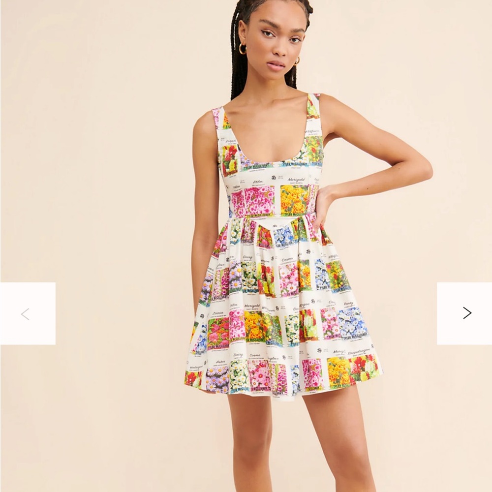 Tyler McGillivary Seed Packet Print Mini Dress, Free People